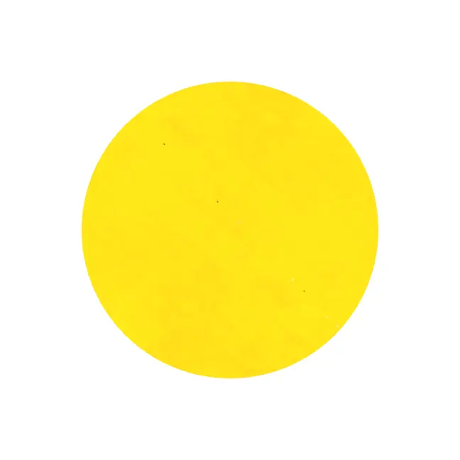 A sun-yellow watercolor circle