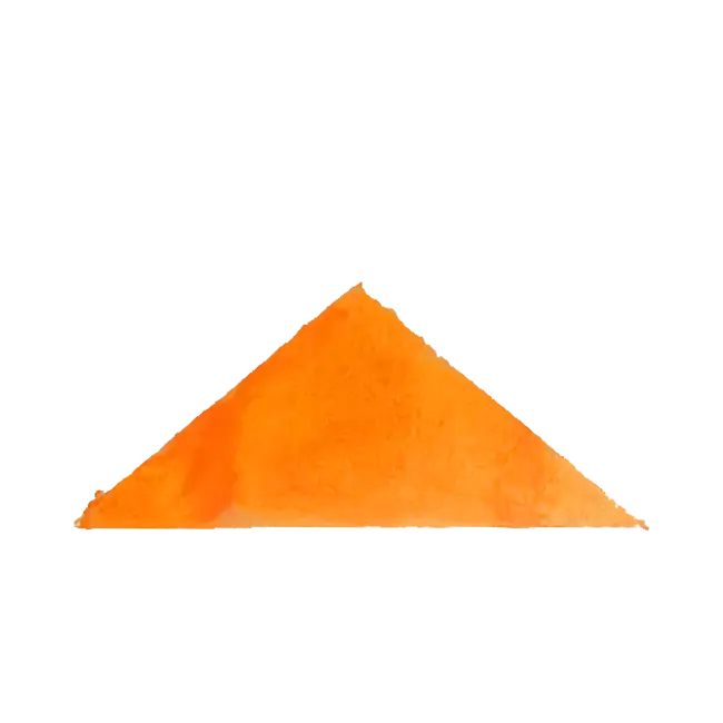 An orange watercolor triangle